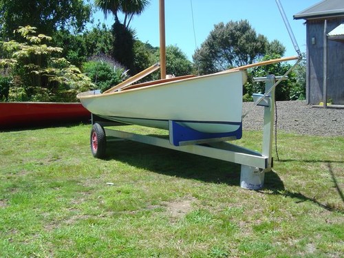 Replica of Nimble, top NZ poinstscorer in the 1956 12ft skiff Interdominion  © SW
